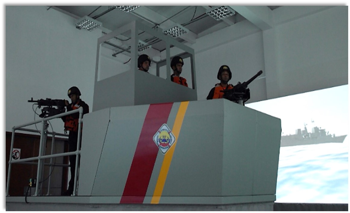 Ilustración N°6. Simulador de interdicción marítima. Fuente: Escuela Internacional de Guardacostas